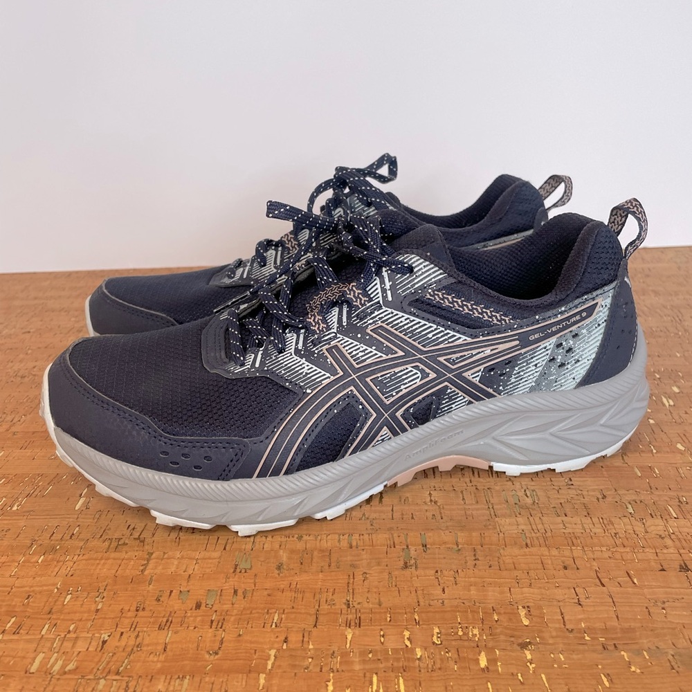 Asics Gel Navy Blue Trail Running Shoes Womens 9.5